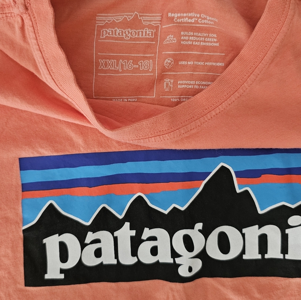 Patagonia Youth XL Coral Tee with Logo - Picture 3 of 5